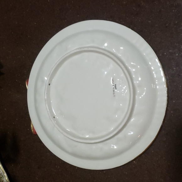 1996 FITZ AND FLOYD CLASSICS "CHRISTMAS WREATH" PLATE WITH RED BOW - 9" DIAMETER - Picture 2 of 3